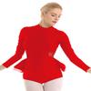 ACSUSS Women Girls Turtleneck Tank Bermuda Short Yoga Biketard Bodysuit Jumpsuit Red Medium view 3