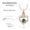 constantlife Cremation Jewelry for Ashes Crystal Edge Heart Stainless Steel Pendant Urn Necklace Funeral Keepsake (RG-Green) view 2