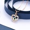 constantlife Cremation Jewelry for Ashes Crystal Edge Heart Stainless Steel Pendant Urn Necklace Funeral Keepsake (RG-Green) view 4