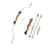 48/54 Inch Takedown Recurve Bow and Arrow Set for Youth 12-20 Lbs Traditional Wood Bow Target Practice Longbow Right Handed with 6 Pcs Fiberglass Arrows (only Bow, 14 lbs) view 1