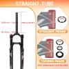 BUCKLOS LUTU 26/27.5/29 Air MTB Suspension Fork, Rebound Adjust Straight Tube 28.6mm QR 9mm Travel 120mm Manual/Crown Lockout Mountain Bike Forks, Ultralight Gas Shock XC Bicycle (Black, 26) view 3