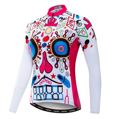 Cycling Jersey Women Bicycle Team Long Sleeve Racing Bike T-Shirt Warm Clothing Sport Tops