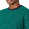 Amazon Essentials Men's Long-Sleeve Crewneck Sweater, 100% Cotton, Big & Tall Options Available, Emerald Green Stripe, XX-Large view 3