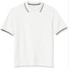 Amazon Essentials Men's Regular-Fit Cotton Pique Polo Shirt (Available in Big & Tall), White Twin Stripe, Medium view 1