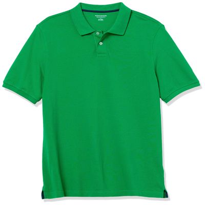 Amazon Essentials Men's Regular-Fit Cotton Pique Polo Shirt (Available in Big & Tall), Green, X-Small