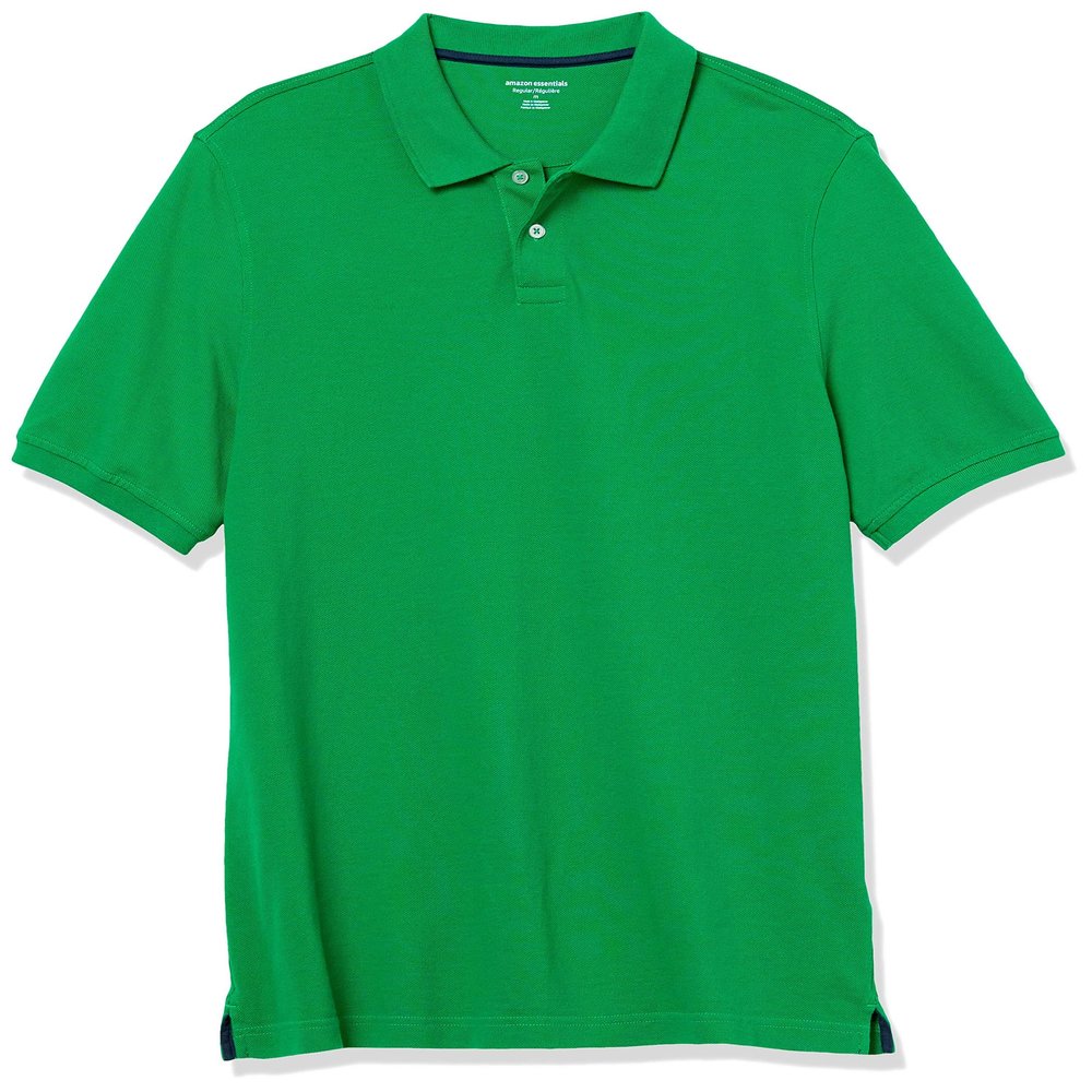 Amazon Essentials Men's Regular-Fit Cotton Pique Polo Shirt (Available in Big & Tall), Green, X-Small