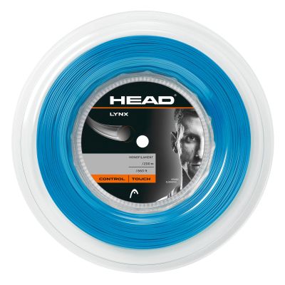 HEAD Lynx Tennis Racket String 660' Reel - 16 Gauge Monofilament Racquet String, Blue