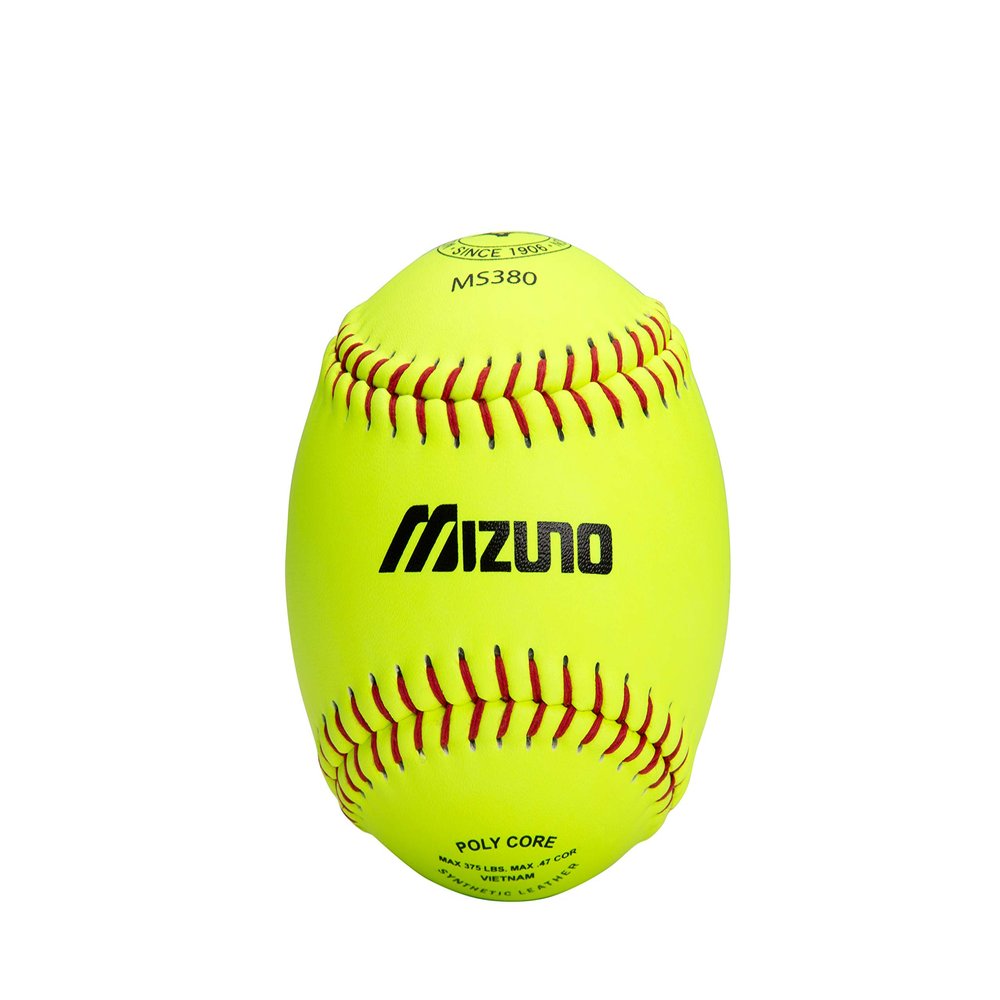 Mizuno MS380 Synthetic Leather Youth/Adult 12-Inch Softballs - Box of One Dozen (12)