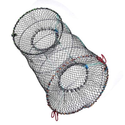 Fishing Net, 3 Sizes Foldable Lobster Crayfish Crab Crawfish Shrimp Fish Trap Cage Net for Fishing(25cm)
