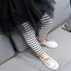 XYSSWW Girls Pants 2019 Autumn Children's Clothing Elastic Baby Striped Leggings Long Pants Girls Leggings (White, 5T) view 3