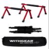 WITHGEAR Folding Push Up Bar Hawk Red | Portable Outdoor Bar & Home Workout Equipment | Duralumin Metal Dip Bar & Pushup Handles | Dip Bars for Strength Training | Lightweight Metal Bar view 1