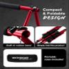 WITHGEAR Folding Push Up Bar Hawk Red | Portable Outdoor Bar & Home Workout Equipment | Duralumin Metal Dip Bar & Pushup Handles | Dip Bars for Strength Training | Lightweight Metal Bar view 4
