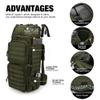 Mardingtop 75L Molle Hiking Internal Frame Backpacks with Rain Cover for Camping,Backpacking,Travelling(Army Green) view 3