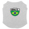Brazil - Country Soccer Crest Dog Shirt (Light Gray, 2X-Large) view 1