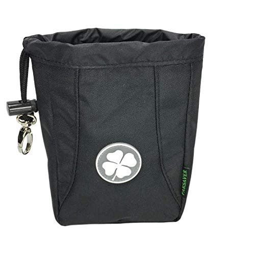Clover Golf Valuables Pouch - Must Have Golf Accessories Bag - Storing Golf Tees Divot Tool Ball Markers - Also used as Coin Pouch for Cars - Lucky Chip Pouch at Casino (White Clover)