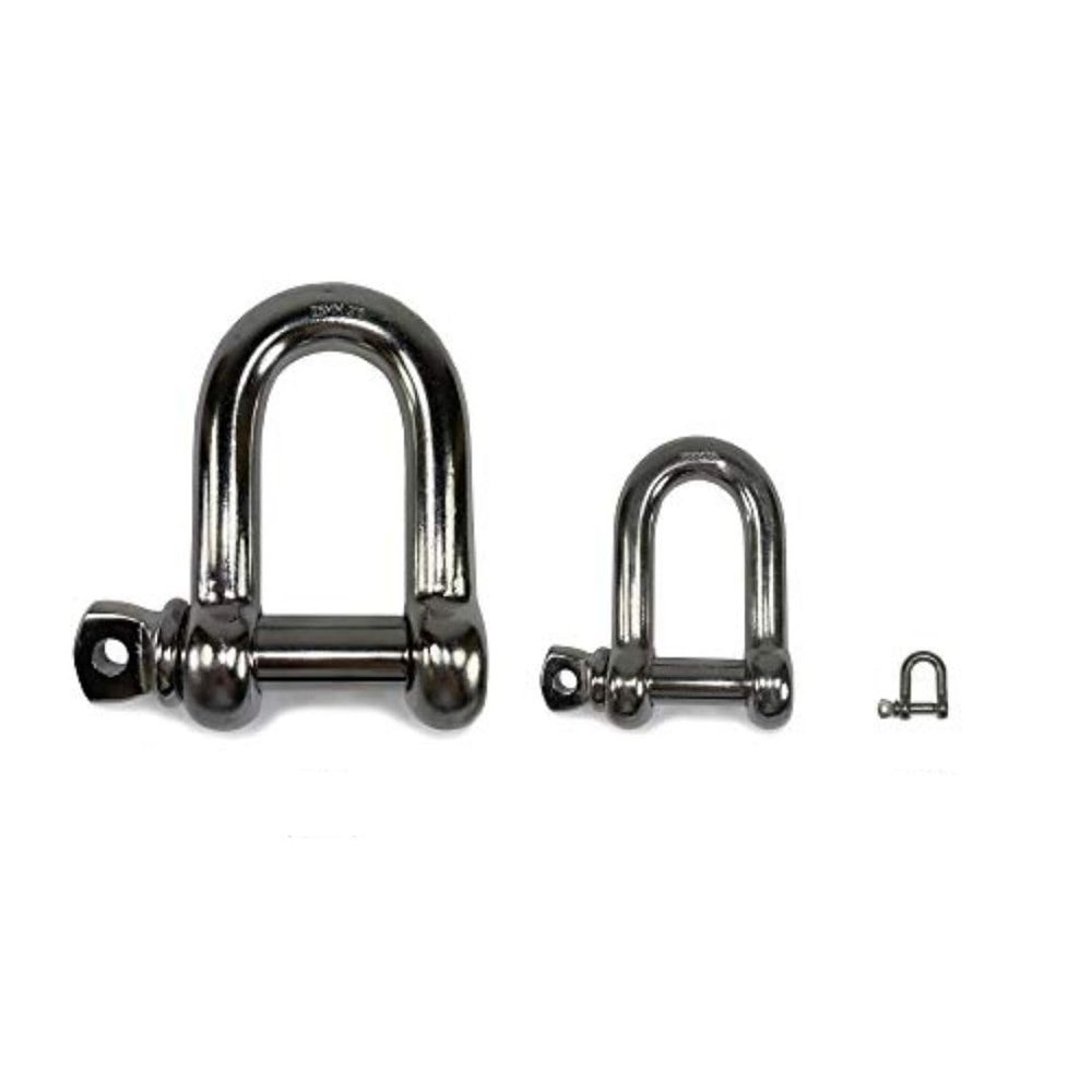 T-316 Stainless Steel D Shackle Marine Grade 5/32" 5/8" 1" Same Size Pin (5/8"(16mm))