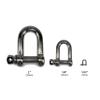 T-316 Stainless Steel D Shackle Marine Grade 5/32" 5/8" 1" Same Size Pin (5/8"(16mm)) view 2