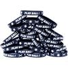 50 of Play Ball Wristbands with Bats Silicone Wristbands view 1