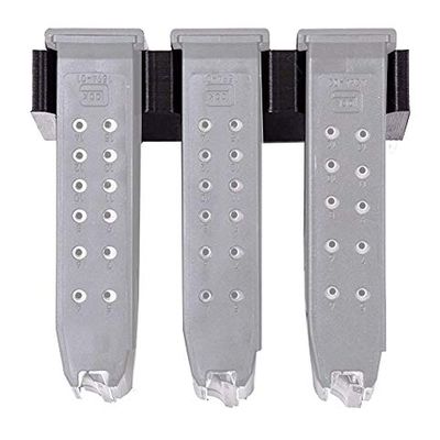 Magazine Mount Compatible with Glock 17 19 26 31 32 33 34  Pistol Mag Wall Display & Storage Rack  1 Mount Holds 3 Mags