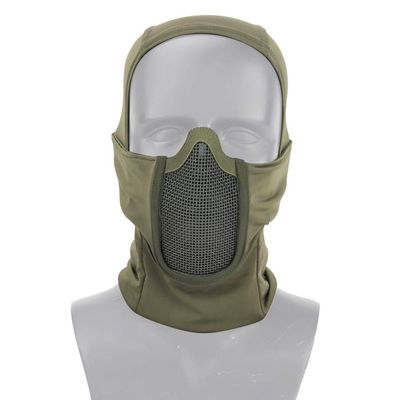 AOUTACC Balaclava Airsoft Mesh Mask,Style Full Face Protection Hood for Cs War Game, BB Gun,Hunting,Paintball (OD)
