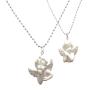 2pcs Cute Cupid Angel Pendant Stainless Steel Necklace, Long Chain Baby Shaped Jewelry Sweetheart for Women Man Friendship Gifts-2pcs view 1