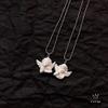 2pcs Cute Cupid Angel Pendant Stainless Steel Necklace, Long Chain Baby Shaped Jewelry Sweetheart for Women Man Friendship Gifts-2pcs view 2