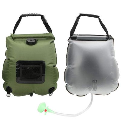 Alomejor Camping Shower Bag 20L Solar Heating Shower Bag with Temperature Indicator for Camping Traveling Hiking