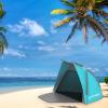 Beach Tent Sun Shelter - Sport Umbrella with UV Protection, Zip Up Porch for Privacy, and Carry Bag - Shade for Families by Wakeman Outdoors view 2