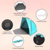 Beach Tent Sun Shelter - Sport Umbrella with UV Protection, Zip Up Porch for Privacy, and Carry Bag - Shade for Families by Wakeman Outdoors view 3