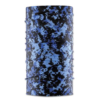 Flying Fisherman SunBandit Multi-Functional Headwear Bandana, UV Protective Face Mask and Neck Gaiter, 12 Ways to wear, Blue Digi Camo Design
