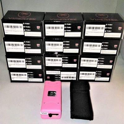 12 Stun Gun + (12 Bonus Holsters) Pink Wholesale Lot