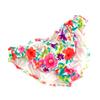 Malinsa Women's Ruffle Wavy Bikini Bottom Low Rise Hipster Allure Swimsuit (Flower Red, XL) view 1