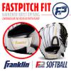 Franklin Sports Fastpitch Softball Glove - Fastpitch Pro - Adult and Youth Softball Mitt - Infield and Outfield - Right Handed Glove - White/Gold - 11" Righty view 3