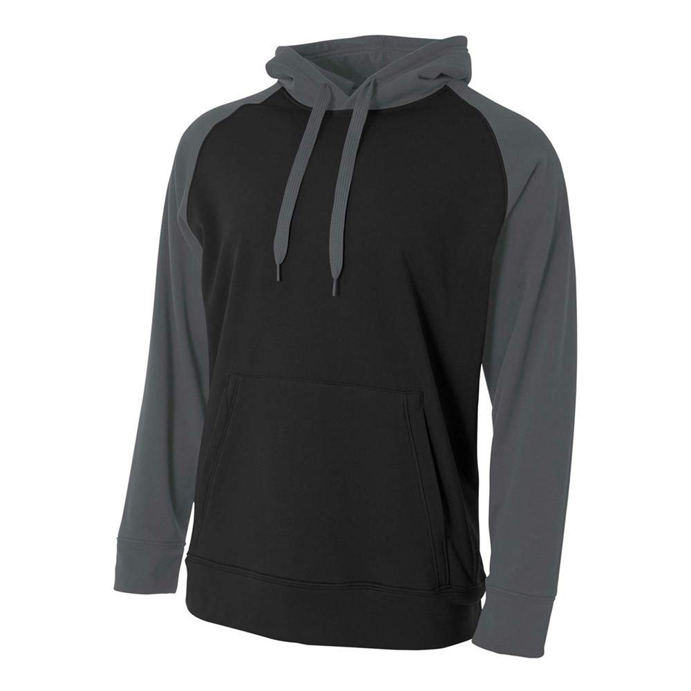 A4 Sportswear Adult 3XL Black/Graphite Tech Fleece Hoodie