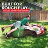 GoSports Inflataman Football Challenge - Includes 4 Rubber Footballs, Ball Pump, and Scoreboard - Inflatable Receiver Touchdown Toss Game view 4
