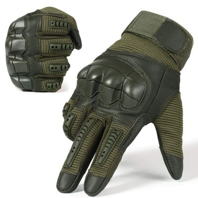 WTACTFUL Touch Screen Tactical Gloves for Men Airsoft Paintball Gear Motorcycle MTB Bike Cycling Cross-Country Motorbike ATV Hunting Hiking Riding Driving Work Outdoor Full Finger Gloves L Green