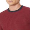 Amazon Essentials Men's Long-Sleeve Crewneck Sweater, 100% Cotton, Big & Tall Options Available, Navy Red Mini Stripe, X-Large view 3