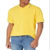 Amazon Essentials Men's Regular-Fit Cotton Pique Polo Shirt (Available in Big & Tall), Yellow Twin Stripe, Large view 3