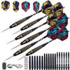 SHOT TAKER CO. EST. 2017 6pc Steel Tip Darts Set - Professional Darts Steel Tip for Dartboard - Includes Barrels + Plastic/Aluminum Shafts + O'Rings + Flights + Sharpener + Wrench (23g-GMC P-10418) view 1
