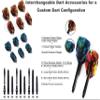 SHOT TAKER CO. EST. 2017 6pc Steel Tip Darts Set - Professional Darts Steel Tip for Dartboard - Includes Barrels + Plastic/Aluminum Shafts + O'Rings + Flights + Sharpener + Wrench (22g-GMC N-10417) view 4