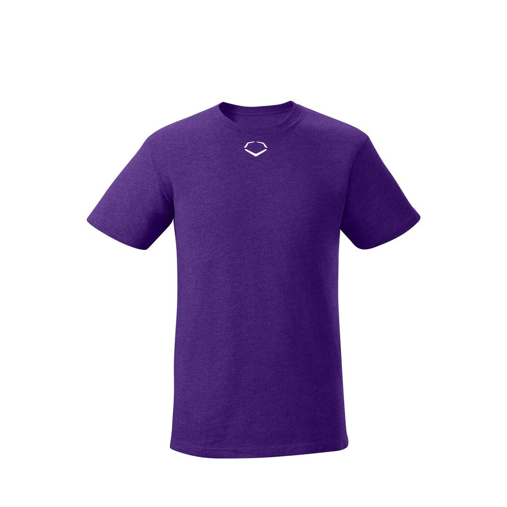 EvoShield Men's Short Sleeve Tee - Adult | Baseball/Softball | Purple | 2XL - XX-Large