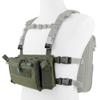 OAREA Tactical Chest Rig Vest + MOLLE Military Backpack for Airsoft Shooting Wargame Paintball view 2