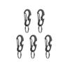 AKOAK 5 Pcs Outdoor Gadget Multi-Function D-Type Buckle Metal Carabiner Bottle Opener Spring Hook Hang Buckle with Key Ring