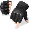 WTACTFUL Tactical Gloves Fingerless Half Finger Gloves for Driving Paintball Airsoft Riding Motorcycle Motorbike Hunting Cycling Work Men Women Size Medium Black view 1
