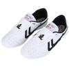 Martial Arts Training Shoes, Lightweight Breathable Sneakers for Taekwondo, Boxing, Kung Fu, Taichi, Black and White, Rubber Sole view 1