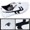 Martial Arts Training Shoes, Lightweight Breathable Sneakers for Taekwondo, Boxing, Kung Fu, Taichi, Black and White, Rubber Sole view 4