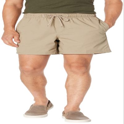 Amazon Essentials Men's 6" Inseam Drawstring Short, Khaki Brown, Large