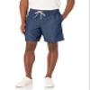 Amazon Essentials Men's 8" Inseam Relaxed-Fit Drawstring Walk Shorts (Available in Plus Size), Dark Wash Chambray, X-Large view 1