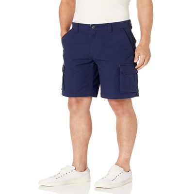 Amazon Essentials Men's 10" Lightweight Ripstop Stretch Multi-Pocket Cargo Shorts, Navy, 42