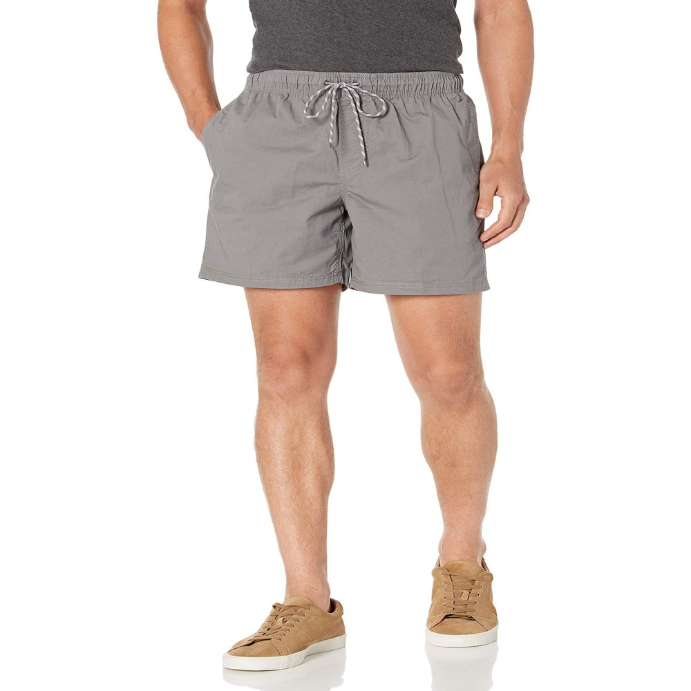 Amazon Essentials Men's 6" Inseam Drawstring Shorts, Grey, X-Small